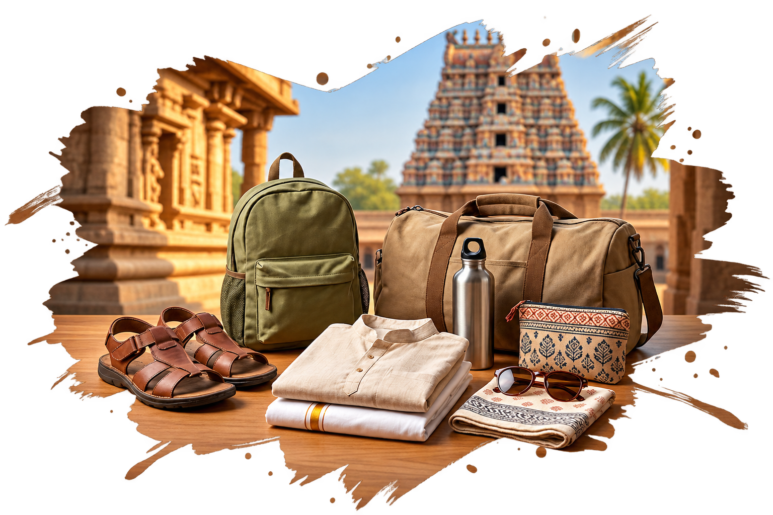 Packing checklist for a temple trip